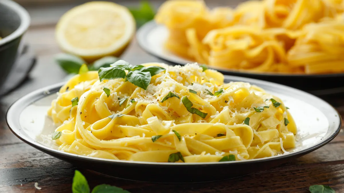 Спагетти с лимоном и сыром рикотта